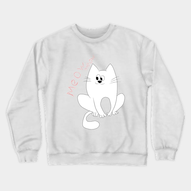 you mess with the meow meow Crewneck Sweatshirt by samara_shop